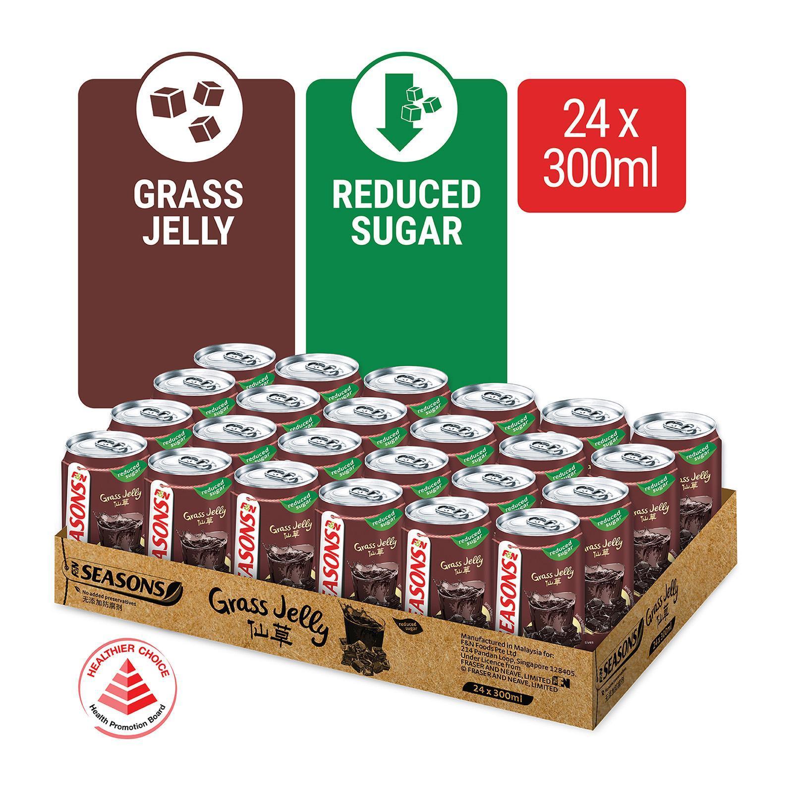 F&N Seasons Grass Jelly Drink 300ML x 24 Lazada Singapore