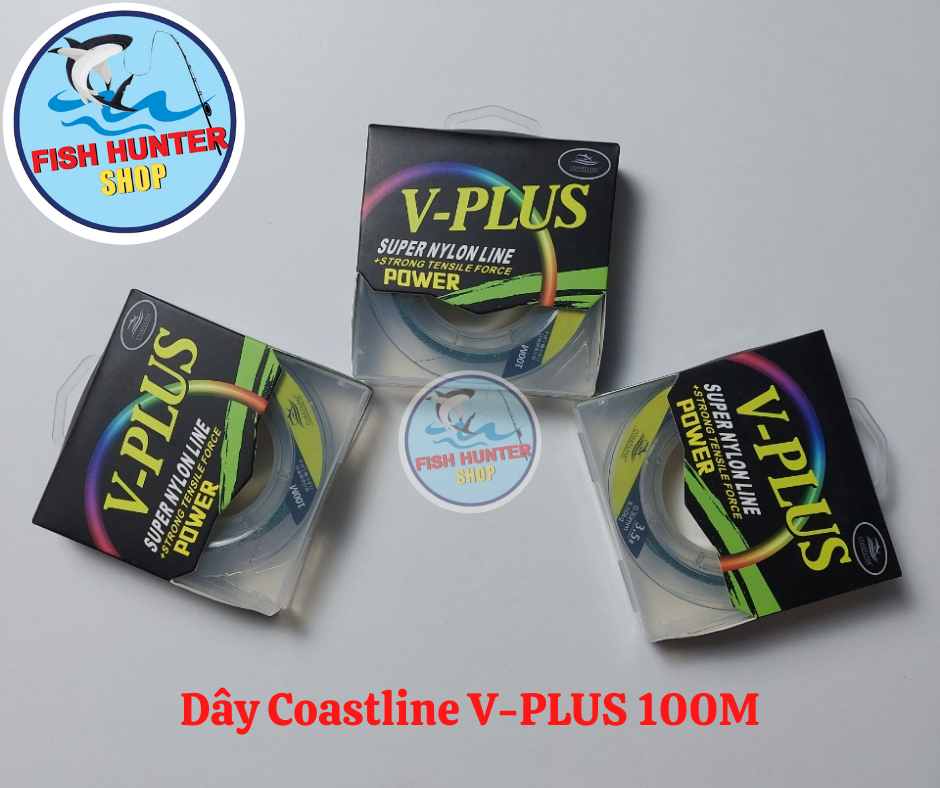 Dây cước câu cá Coastline V-Plus Green 100m/ Cước câu cá V-Plus