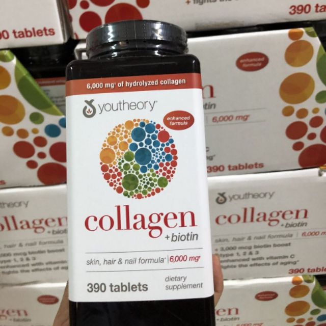 Viên Uống Youtheory Collagen 390 Viên