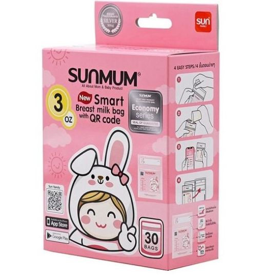 Túi trữ sữa Sunmum Thái Lan 100ml (hộp 30 túi)