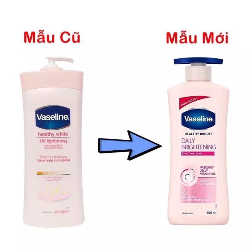 [HCM]Dưỡng thể làm trắng Vaseline Healthy White UV Lightening 725ml - Chất Kem Màu Hồng