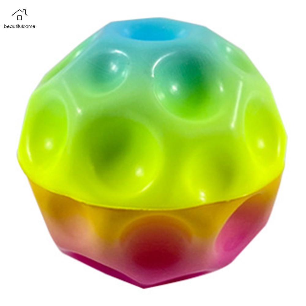 High Bounce Moon Ball Colorful Interaction Bouncy Ball Soft Jumping Rubber