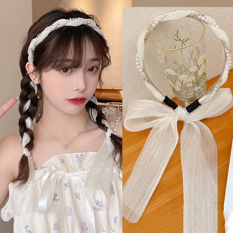 Băng Đô Màu Trắng Thời Trang Thanh Lịch Dành Cho Nữ