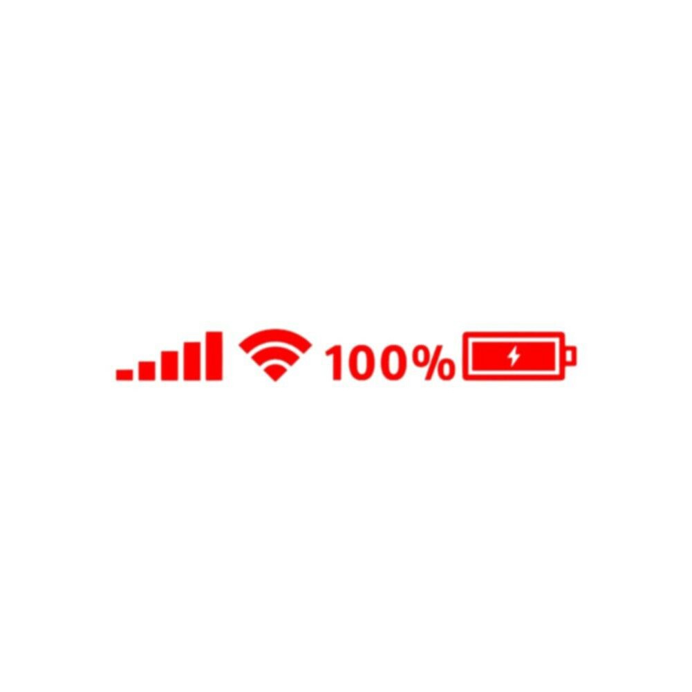 Car Sticker Wifi Battery Level Signal Car Vinyl Reflective Stickers Funny Decals Back 25cm Not Luminous Decorate Aptops