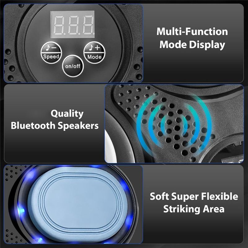 Smart Music Boxing Machine for Adults and Training with LED Wall Mounted Display Interactive Home Indoor Workout Equ.