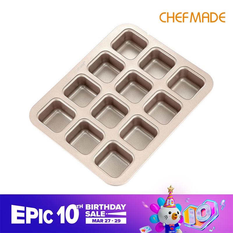 CHEFMADE Brownie Cake Pan 12-Cup Non