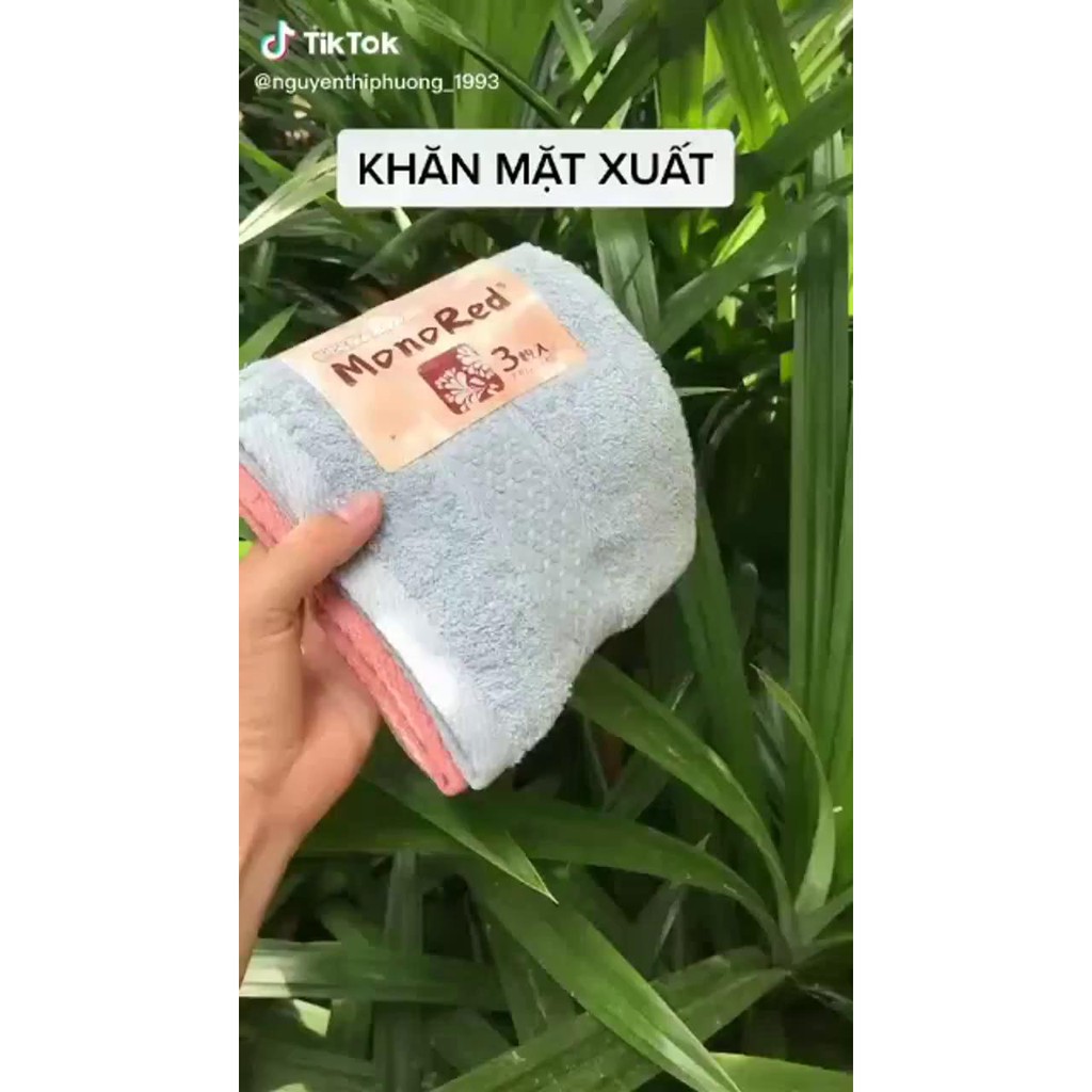 [Shopsi] Sét 3 khăn mặt Monored, SET 3 Khăn Mặt Nhật MonoRed Cao Cấp