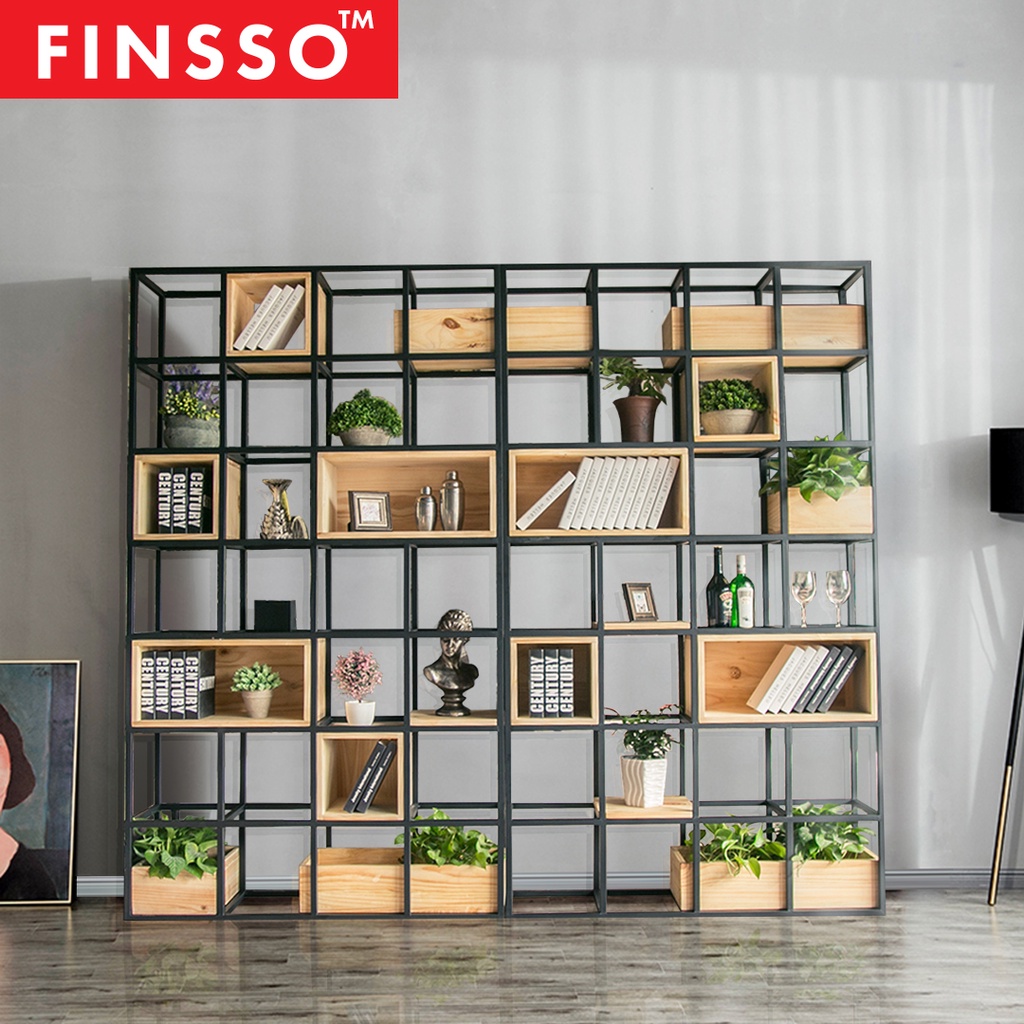FINSSO American Iron Rack Shelves Lazada
