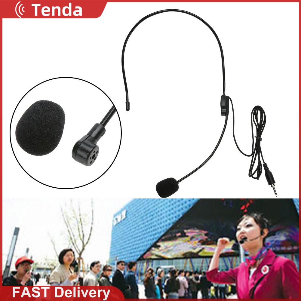 Mini Portable Lightweight Headset 3.5mm Thread Jack Condenser Microphone