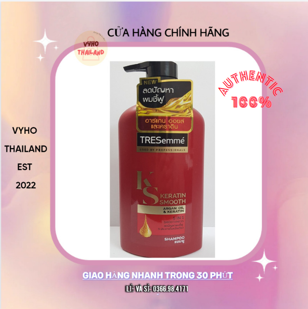 [GIAO HÀNG HỎA TỐC][HCM] Dầu gội Tresemme Thái Lan 450ml màu đỏ Keratin Smooth