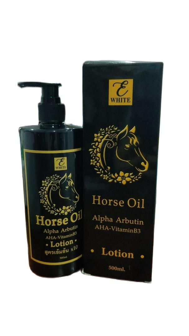 Horse Oil โลชั่นบำรุงผิวนํ้ามันม้า อัลฟ่า 500 มล Lazada.co.th