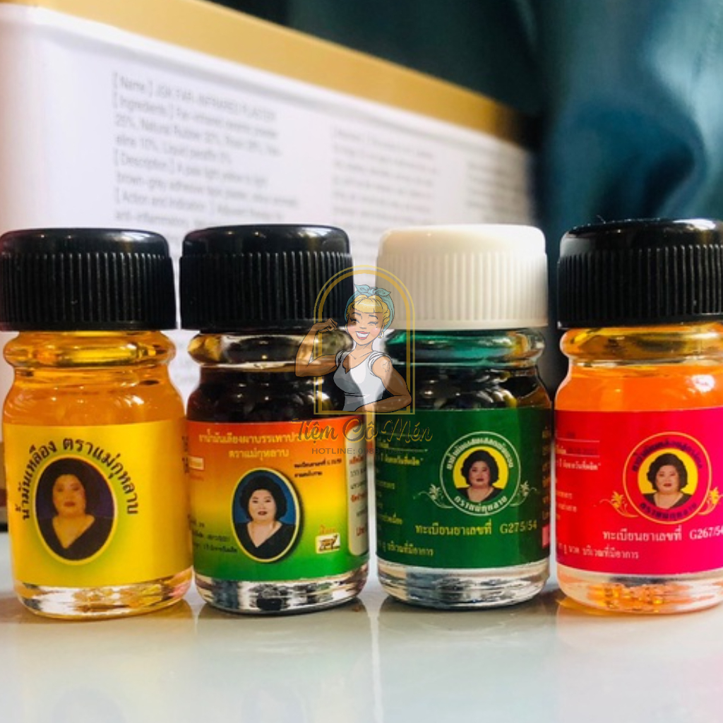 Dầu Gió Bà Mập (Dầu Gió Hoa Hồng - Dầu Bà Mập Thái Lan) - 3ml&23ml - Đủ Mùi