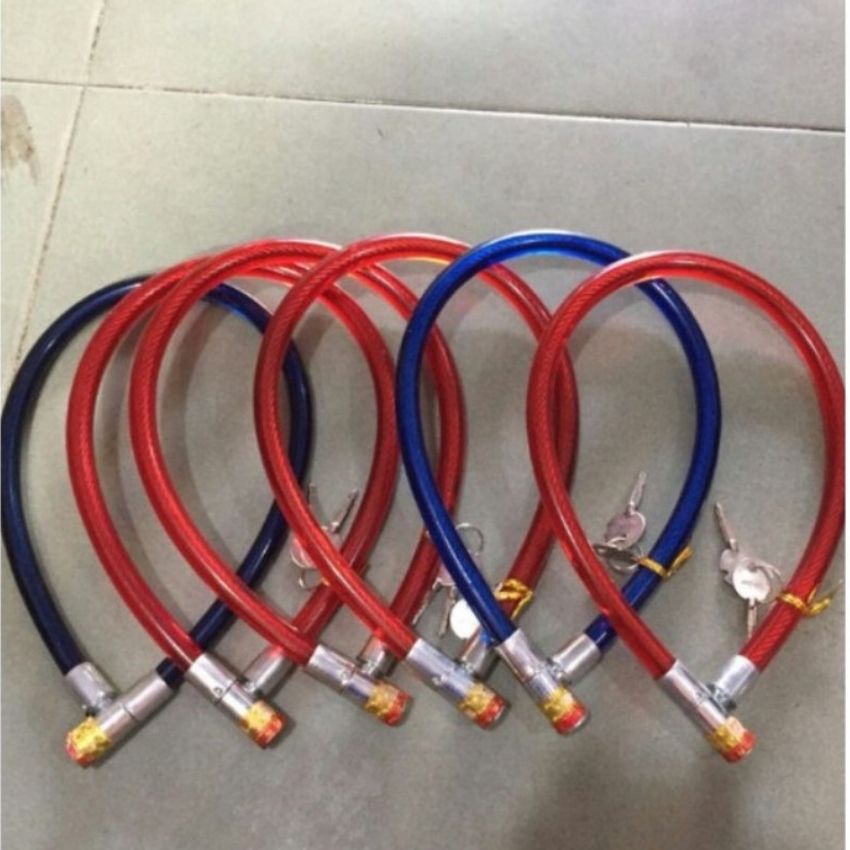 Khóa dây cáp chống trộm nhà cửa xe đạp xe máy. khóa đa năng