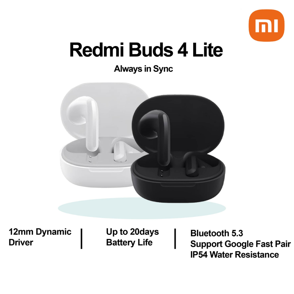 Xiaomi Redmi Buds 4 Lite Earbuds with Bluetooth User Manual