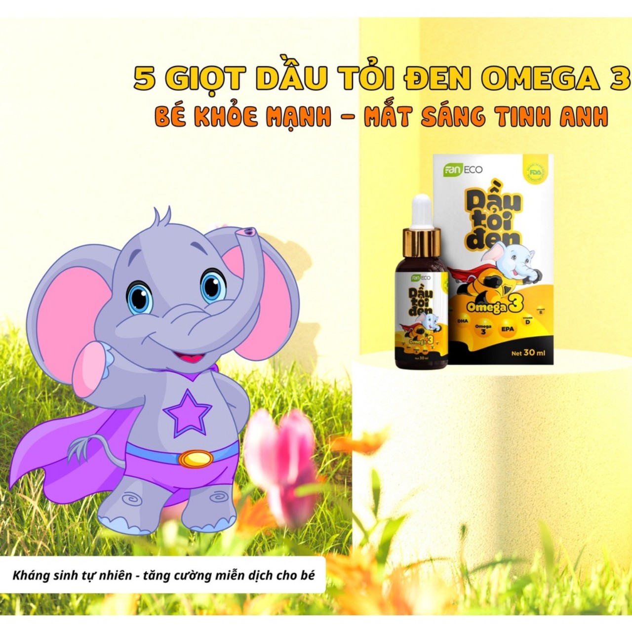 Dầu Tỏi Đen Omega3 - 30ml