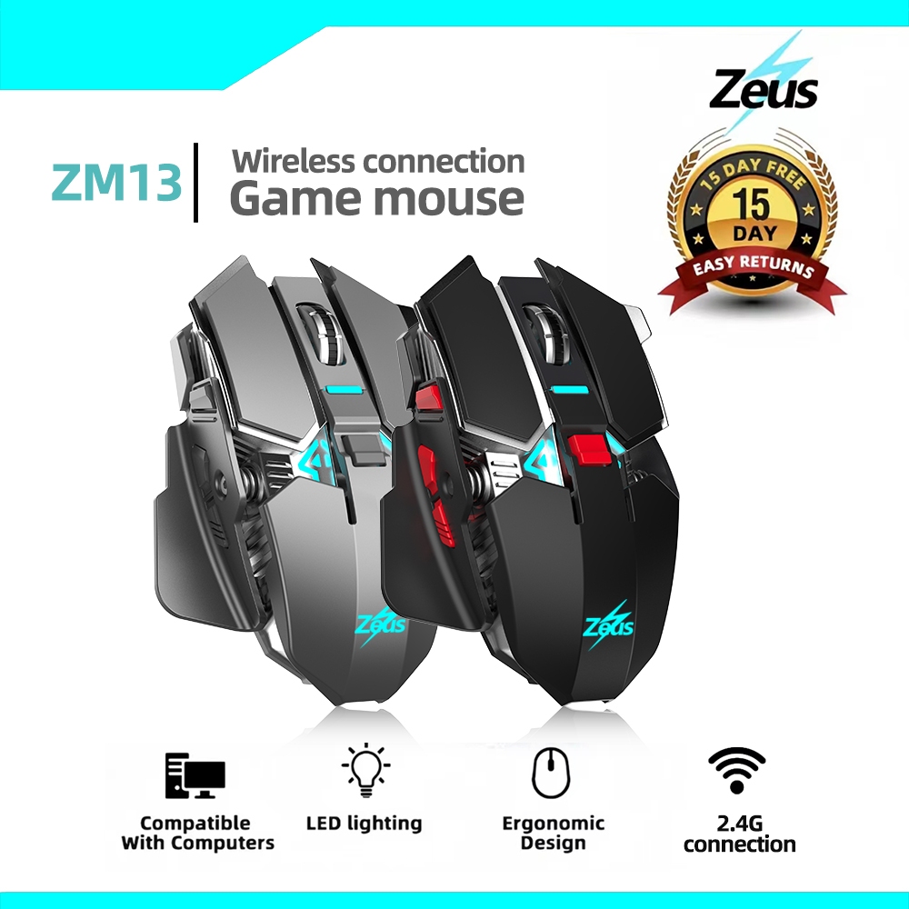 Zeus ZM13 Wireless Gaming Mouse - Ergonomic Design 2.4G Connection