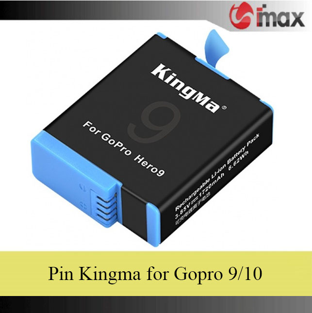 Pin sạc ba kingma for gopro hero 9 black, hero 10 black bm060-gp9 kit