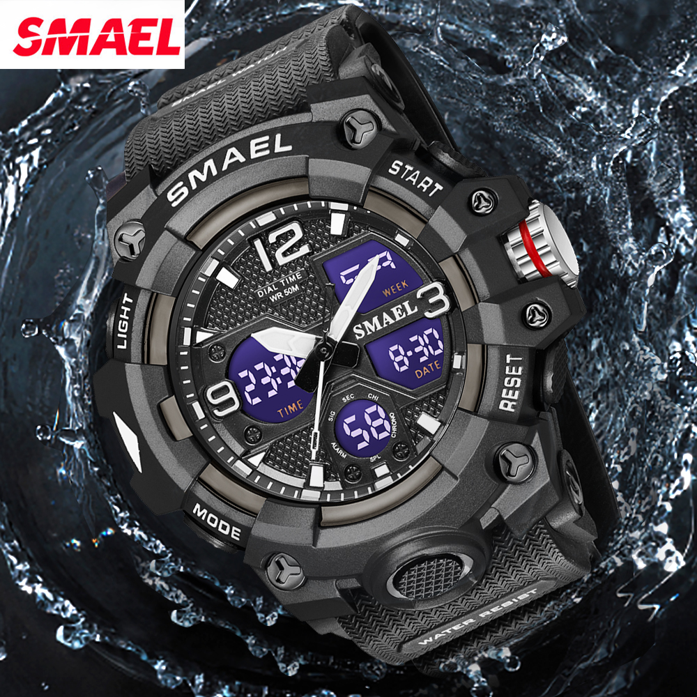 SMAEL 8035 Dual Time Digital Waterproof Sport Watch