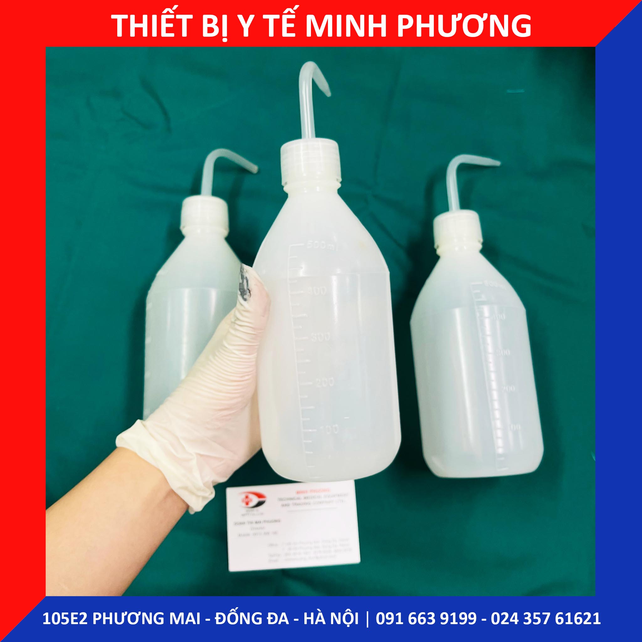 Bình nhựa y tế đựng cồn có vòi 500ml