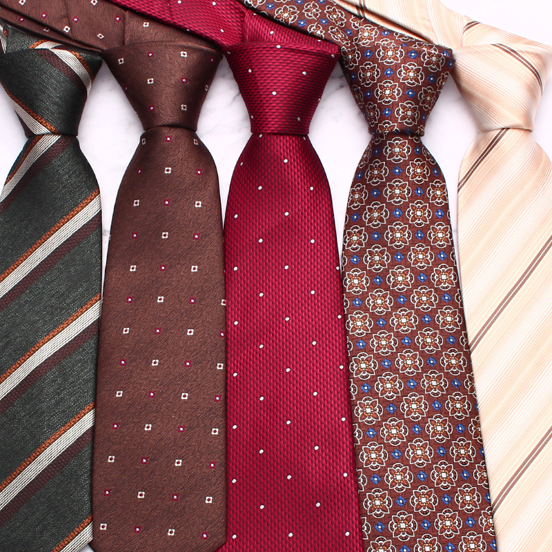 New Brown Tie Men's Business Hand Tie Multi-Color Optional