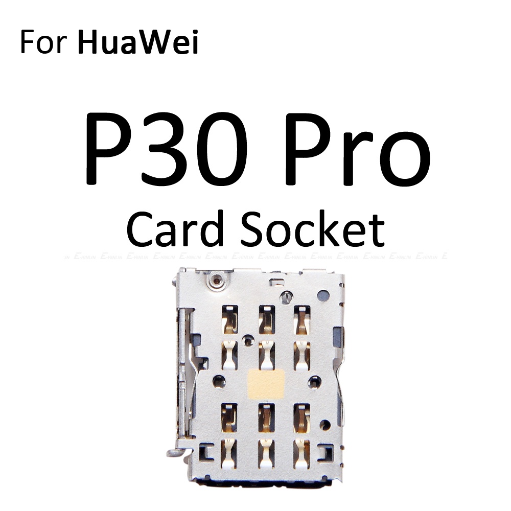 Sim Card Tray Socket Slot Reader Adapter For HuaWei P30 Pro Lite Micro SD Card Holder Connector Repair Parts