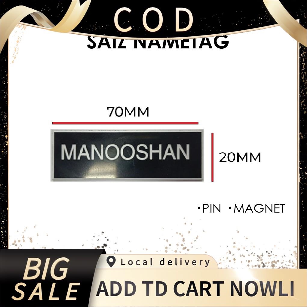 Local delivery 】 NAMETAG JAWI/RUMI (NO MIN ORDER ) xSAME DAY DELIVERYx