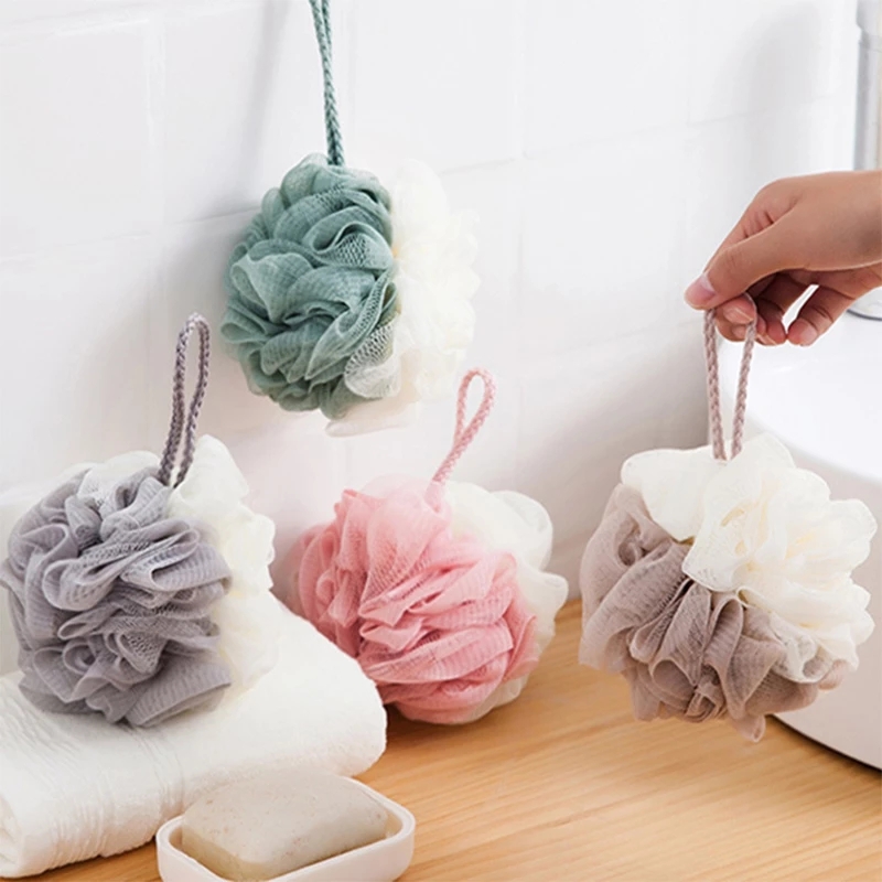 Polocat Two-color Bath Ball Super Soft Bath Ball Bathing Bubble Net Bath Rub Large size Cleansing Tool