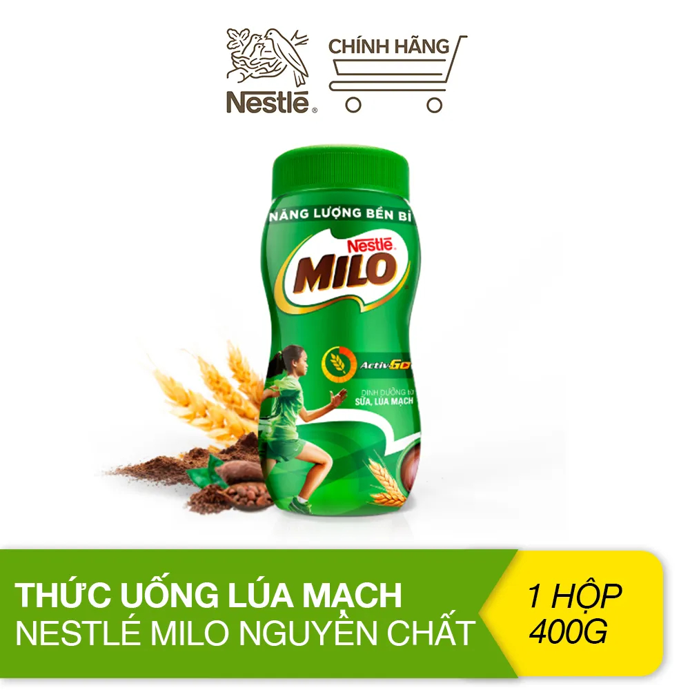 Combo 2 Hủ Thức Uống Lúa Mạch Milo Nguyên Chất - 400g x 2 Hủ