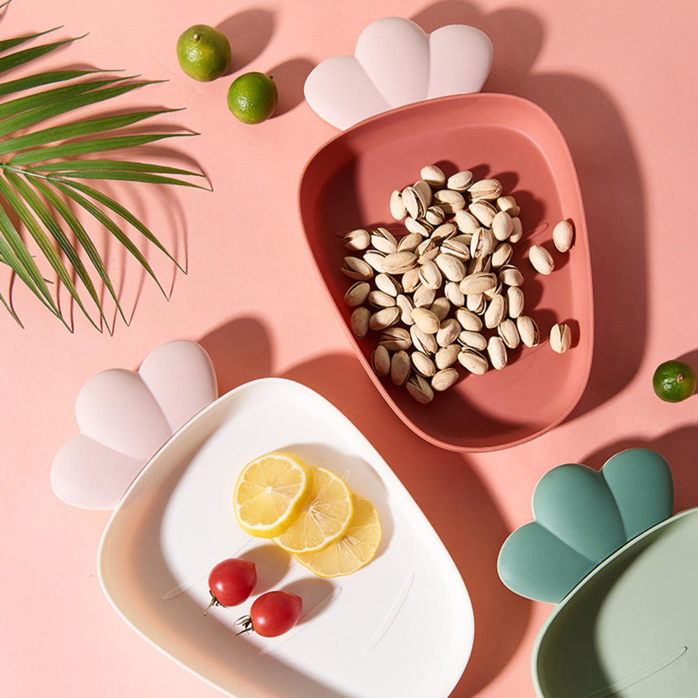 Dried Fruit Plate Creative Dried Fruit Box Plastic Dining Plate Radish-shaped Fruit Box