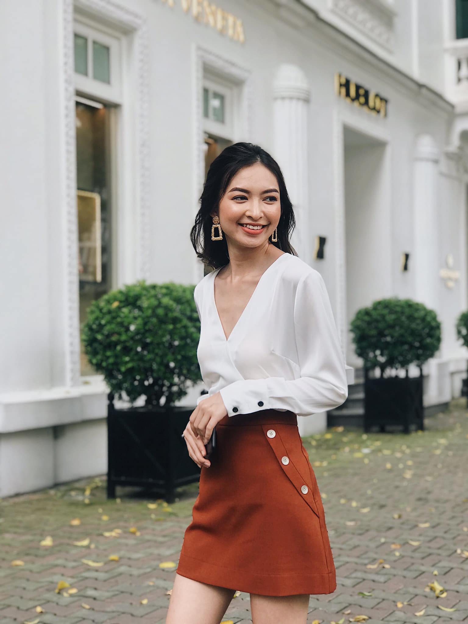 Chân váy chữ A ngắn 2NDDATE ASK010BR
