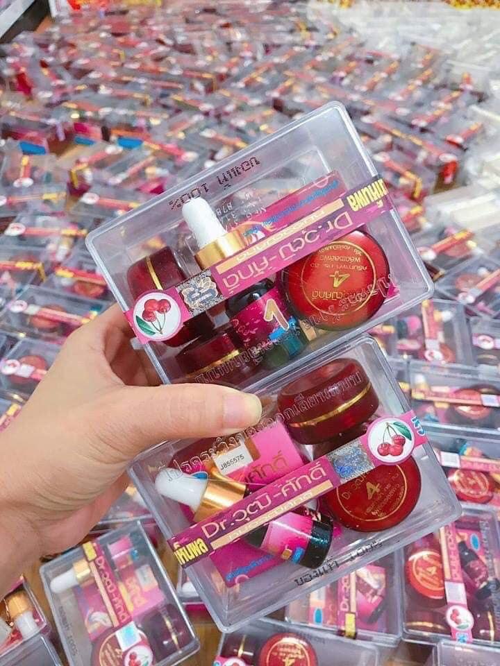 Bộ Kem Nám Sạm mờ thâm Yanhee Cherry Thái Lan (Đỏ)