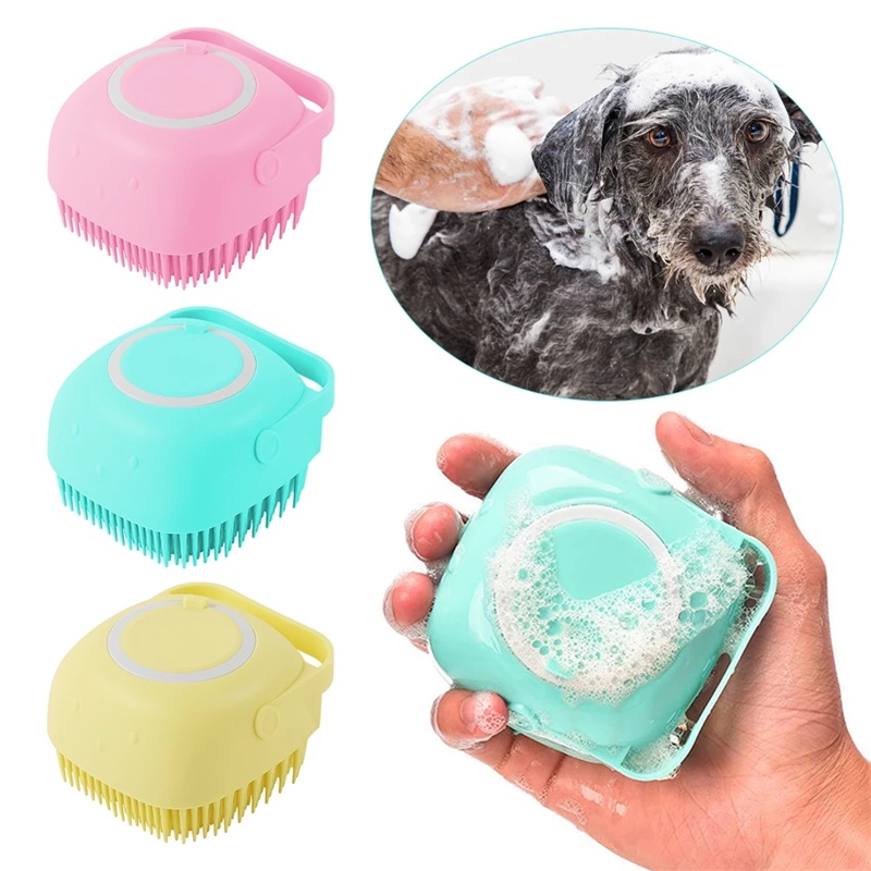 CSK* Pet Dog Shampoo Brush Cat Massage Comb Grooming Scrubber Brush for