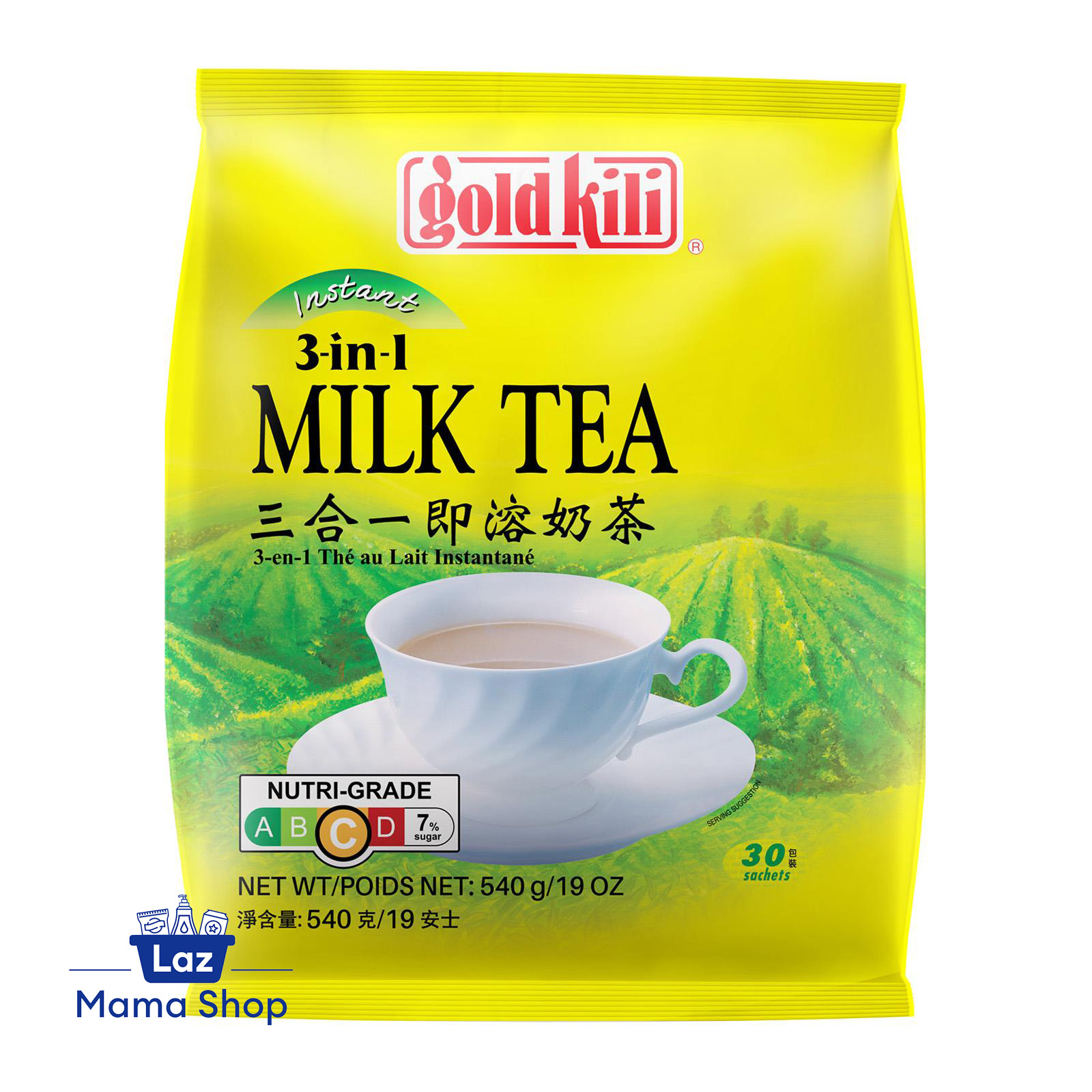Gold Kili Instant Double Shot White Milk Tea - 15 Single Serve Packets