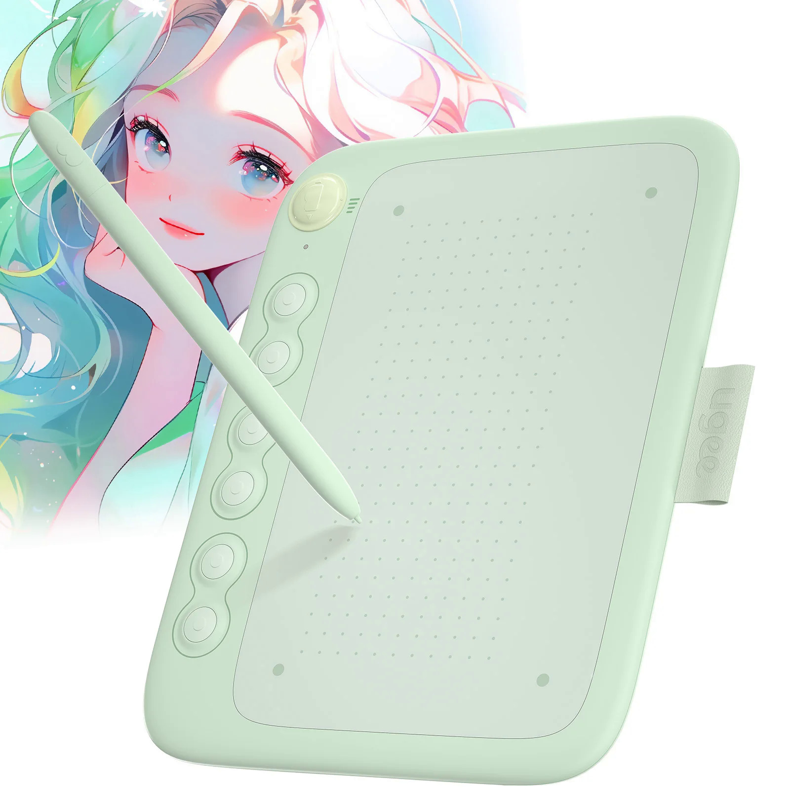 Ugee Q6 đồ họa máy tính bảng vẽ máy tính bảng kỹ thuật số bằng văn bản Pad Bảng vẽ cho trẻ em trẻ em hỗ trợ PC Android Mac với 3 màu