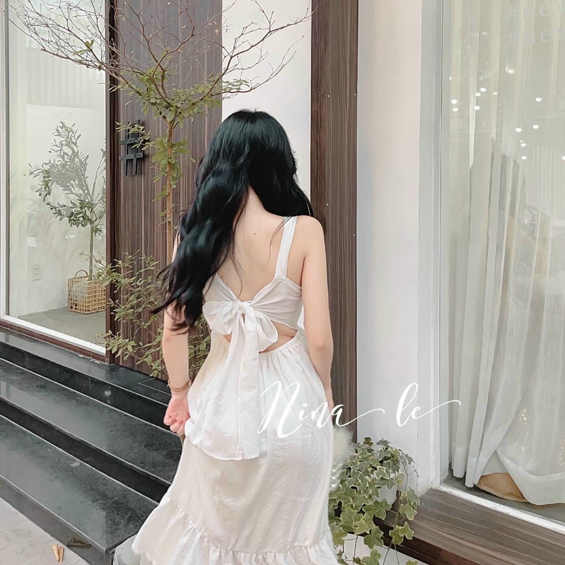 đầm maxi hở lưng mẫu mới xinh lung linh dx22