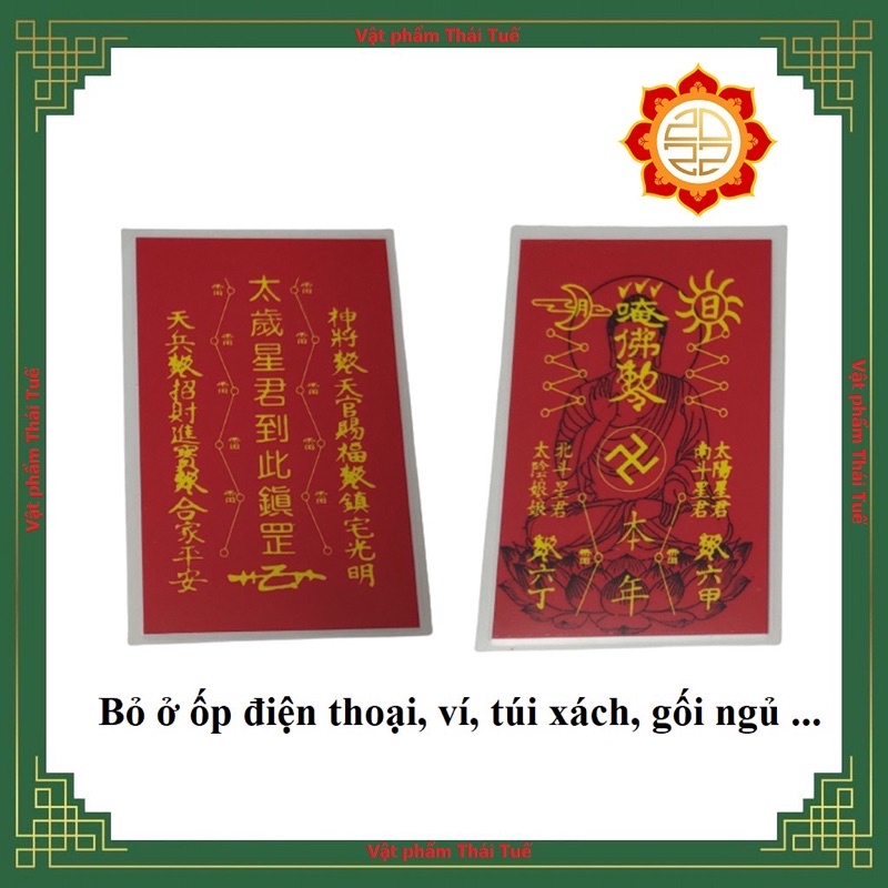 Thái Tuế Phù 2025 để ví ốp điện thoại