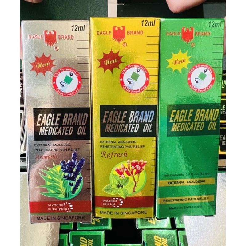 Thật 100% - Dầu lăn Eagle Brand Mini 10ml, made in Singapore