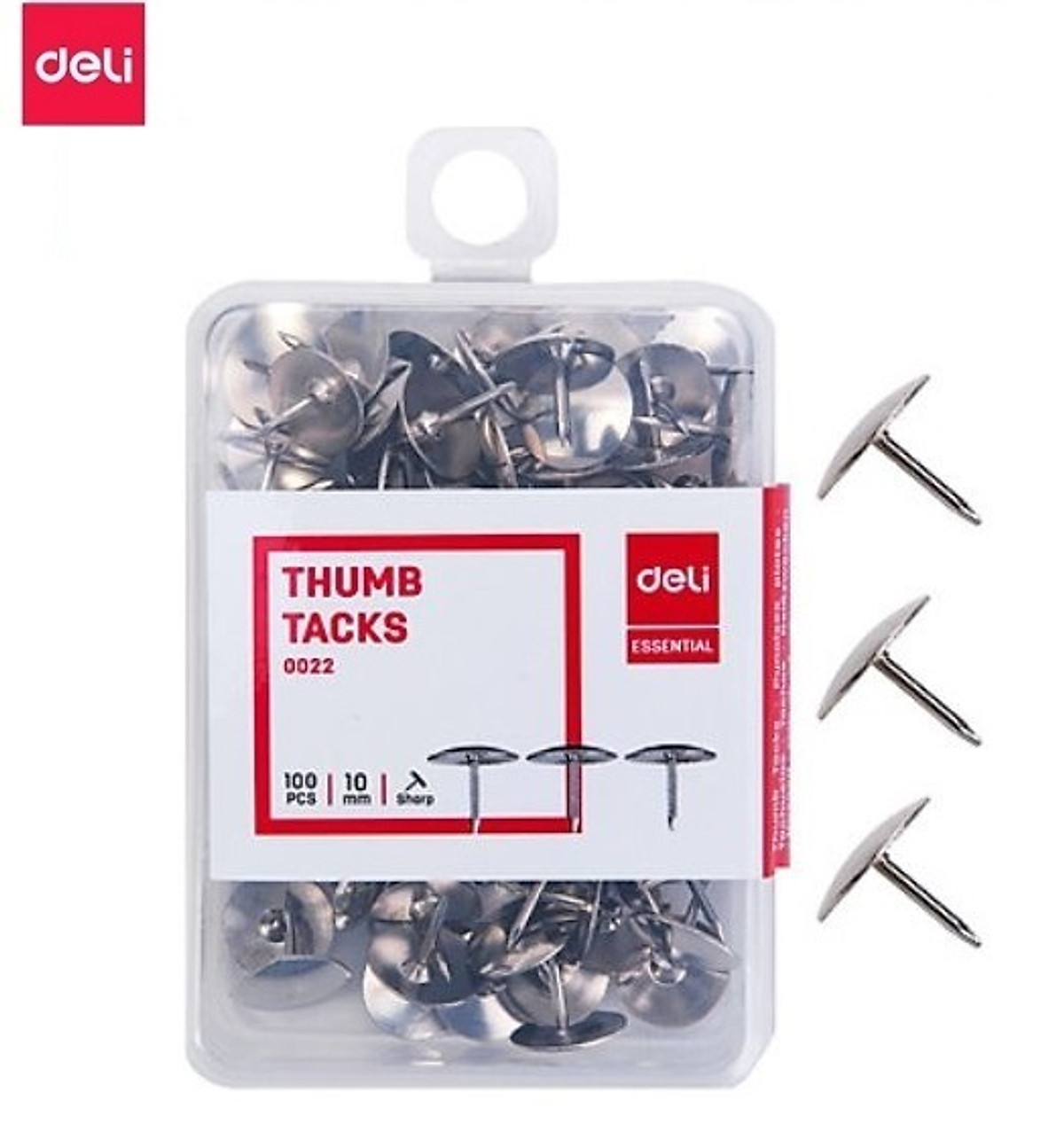 Đinh ghim mũ inox deli e0022