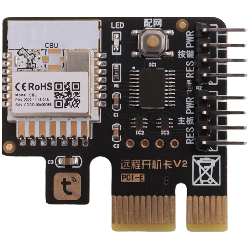 Tuya Wifi Computer Power Reset Switch PCIe Card for PC Computer,APP Remote Control,Support Google Home