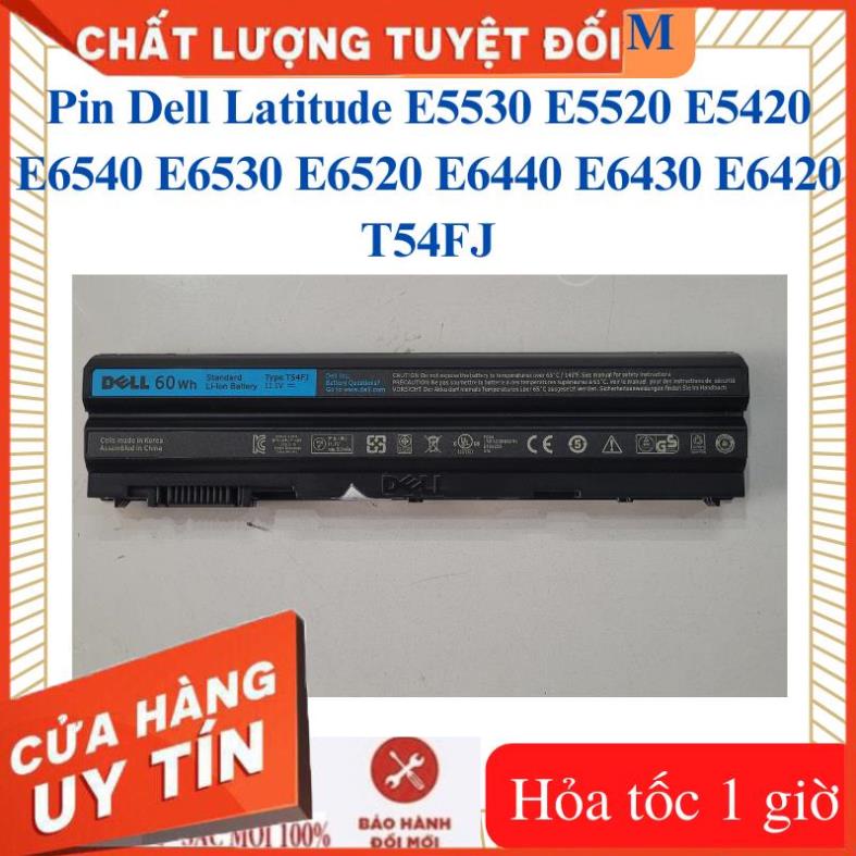 Pin dell latitude e5530 e5220 e5520 e5420 e6540 e6530 e6520 e6440 e6430 e6420 t54fj , vostro 3560 - 6 cell