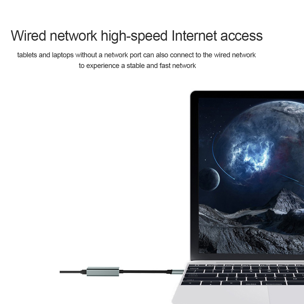 USB C Ethernet Adapter USB Type C to RJ45 Lan Adapter for MacBook Pro