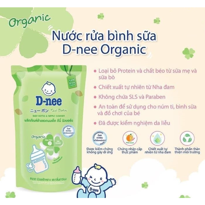 Nước rửa bình sữa Dnee 500ml (Chính hãng có tem Công ty Đại Thịnh)