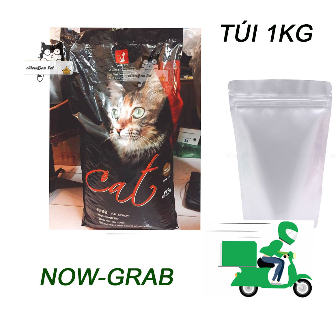 cat eyes thức ăn khô cho mèo 1kg