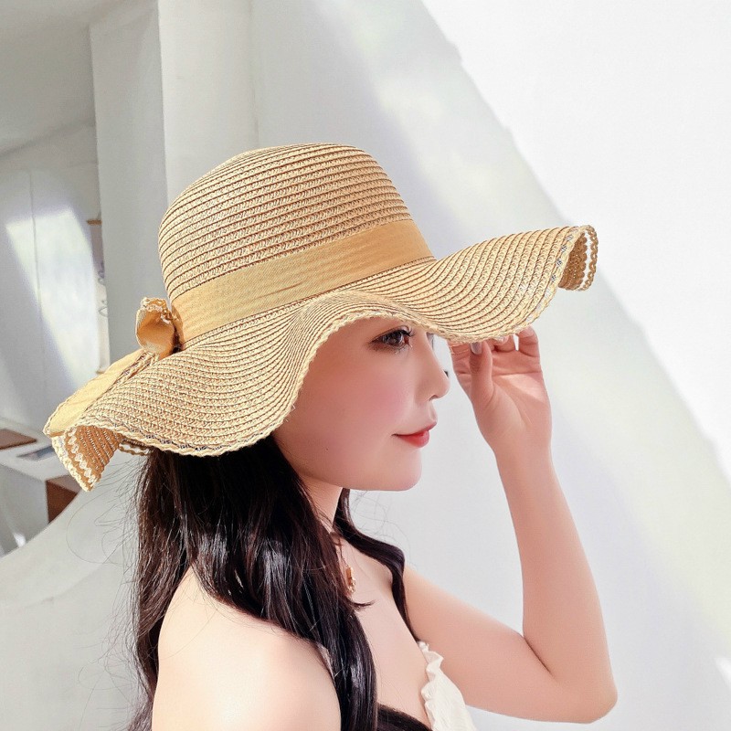 Nón Cói Đi Biển Vành Sóng Nơ Vải (01)