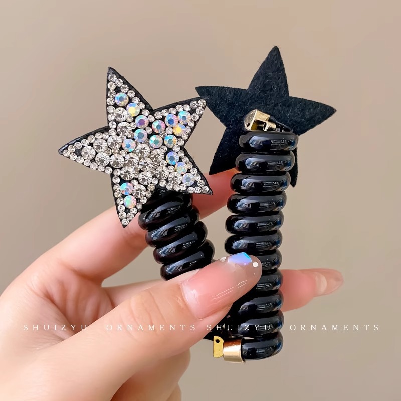 Rainbow Flower/Star High Elastic Spiral Hair Band