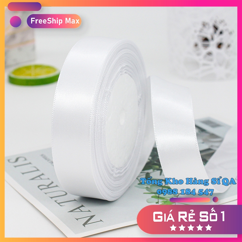 (Sỉ cuộn 22 mét) Ruy băng lụa satin bản rộng 2cm