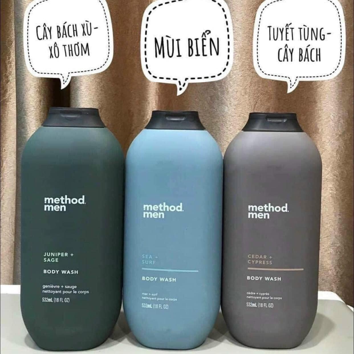 Sữa tắm Method Body Úc dành cho nam giới ( Cam kết hàng chuẩn)