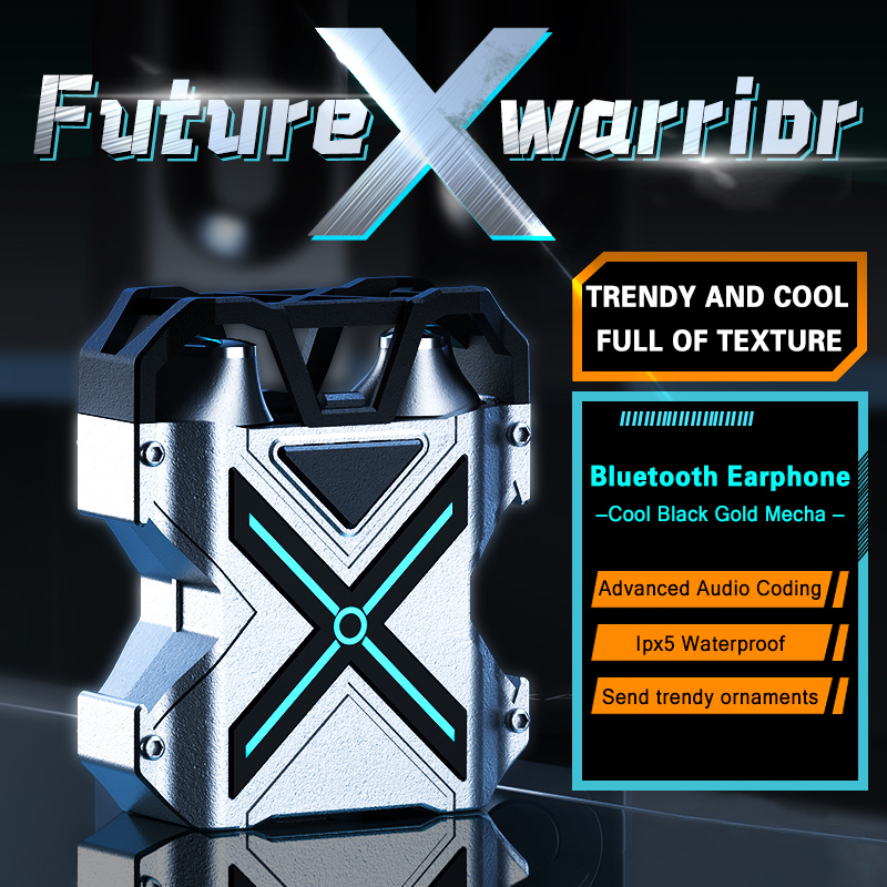 [BACRAB]  Future X Warrior  Headset  NEW Bluetooth 5.3 Gaming  Earbuds original TWS Wireless Earphone  Low Delay Dual mode switching metal Headphones Gaming Earpod dedicated PUBG