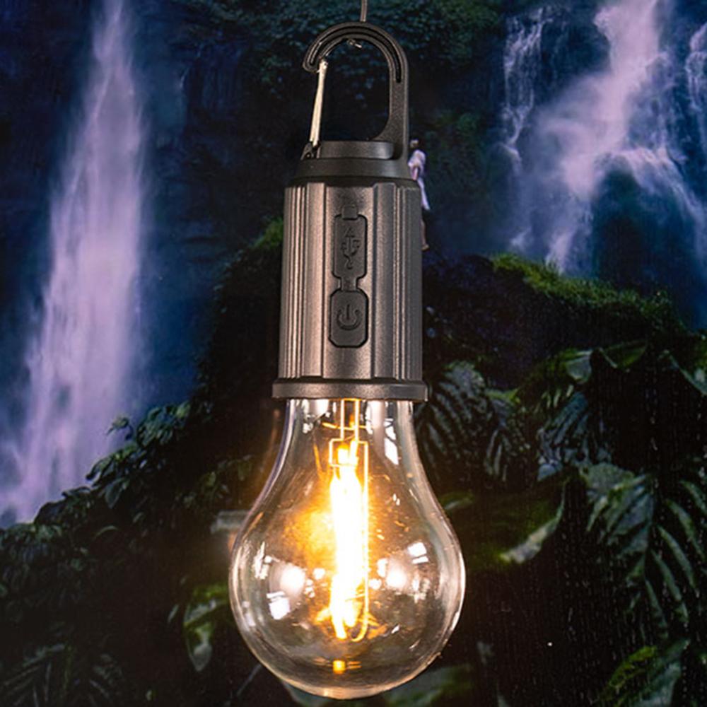 Hanging Flashlight with Hook Camping Lantern 600mAh Portable Camping Light Type C Charging Waterproof for Hiking Fishing