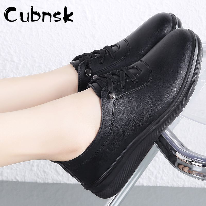 Women's Shoes 2023 Summer New Wear-resistant Soft Sole Small Leather Shoes Korean Version Fashionable Flat Bottomed Work Casual Single Shoes
